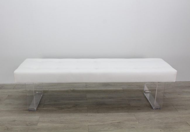 Acrylic bench with acrylic legs