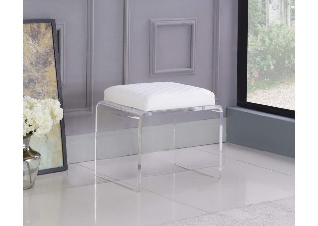 Acrylic Ottoman waterfall style with Cushion