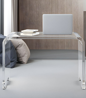 Desk With Small Cutouts On Legs