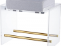 Ottoman Bent with brass 4 Gray cushion