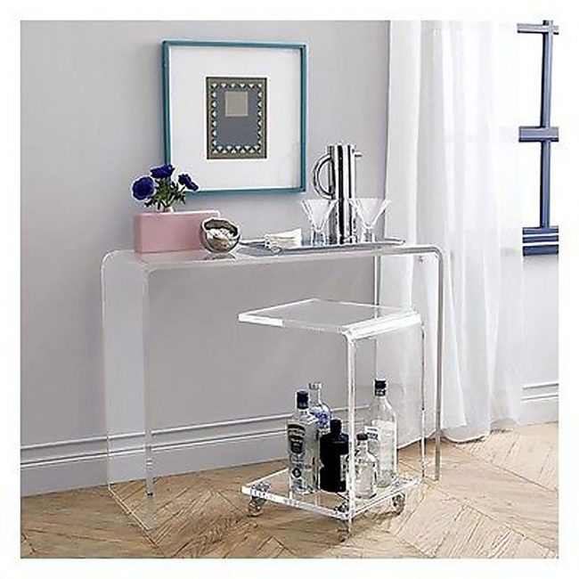 Acrylic console table