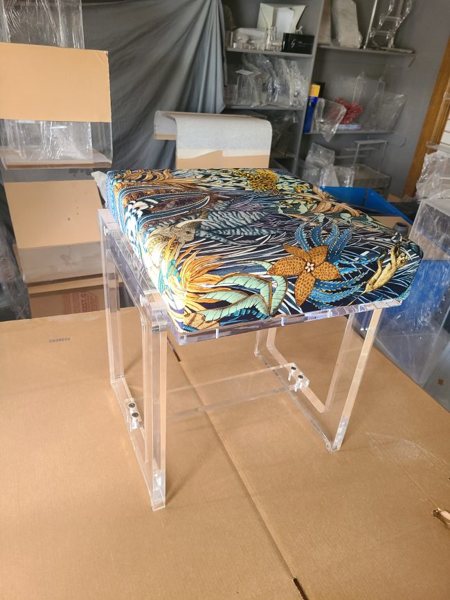 Acrylic vanity stool tiger