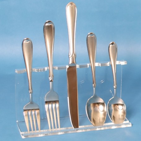 Acrylic 5 piece Flatware Display