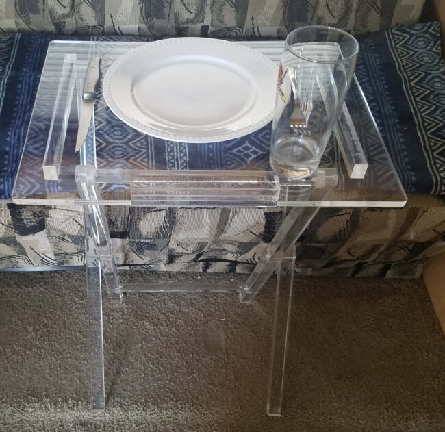 Acrylic TV tray table F