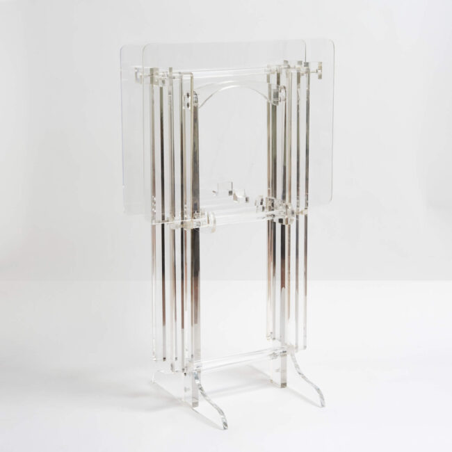 Acrylic TV Tray table stand 2