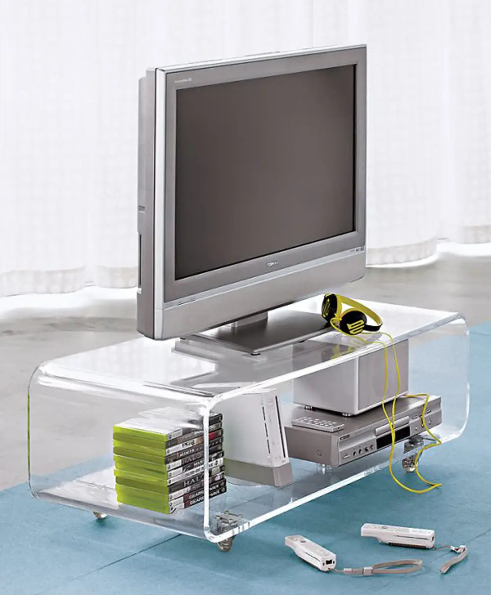 Acrylic TV Table Stand 32″ x 16″ x 20″ tall