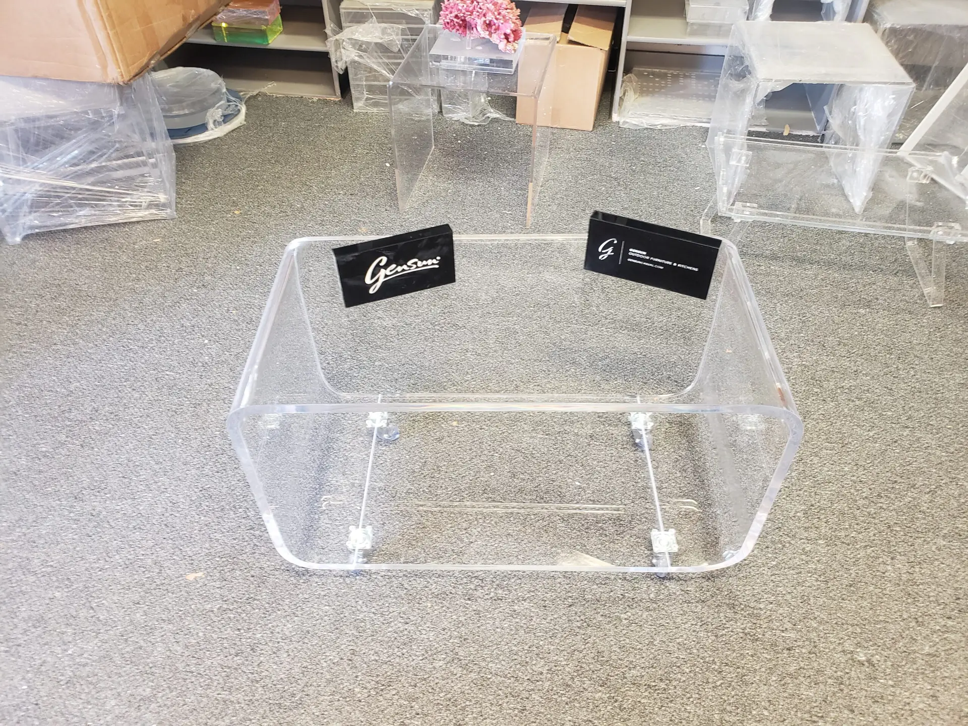 Acrylic tv stand