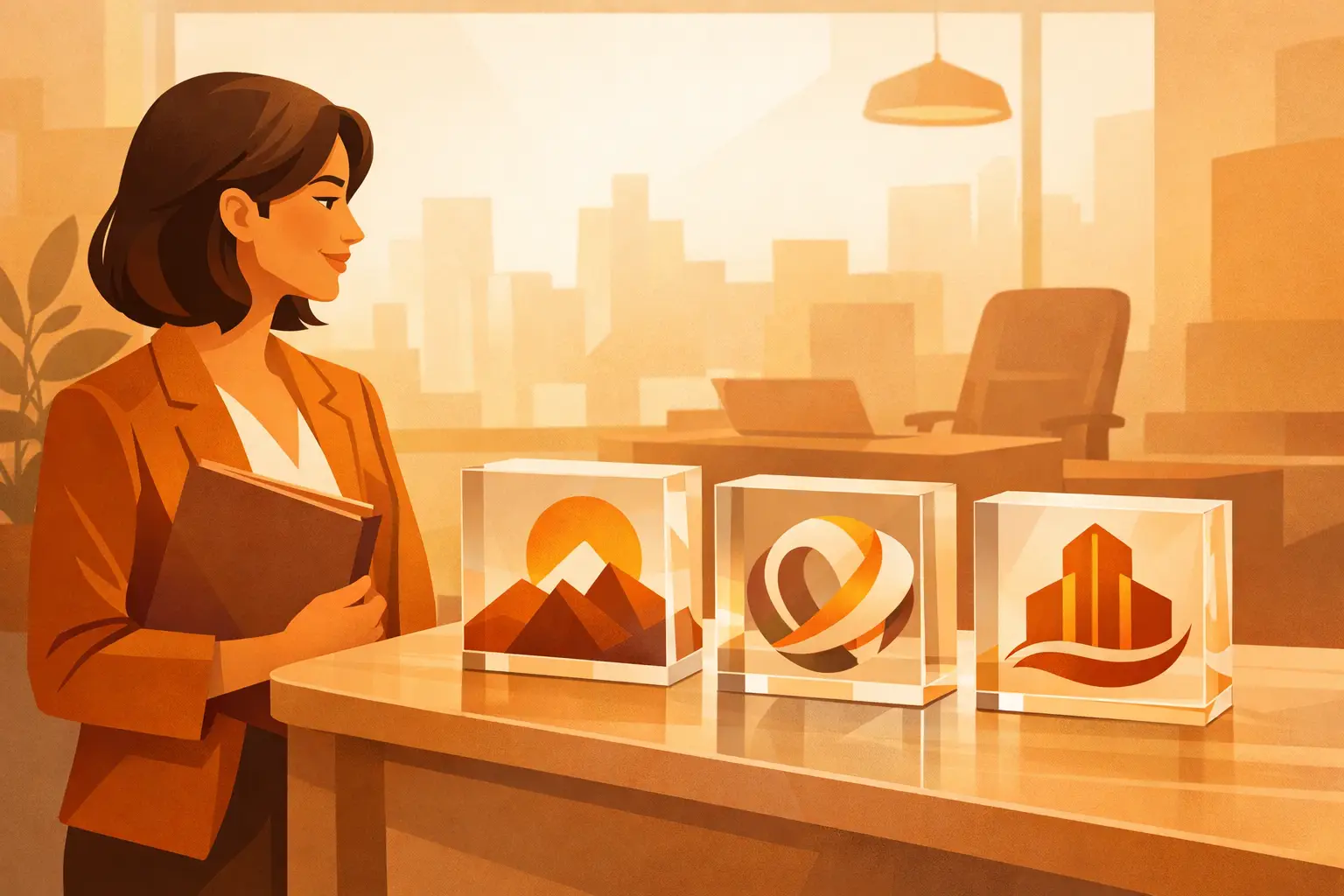 Acrylic Logo Blocks for Offices That Get Seen